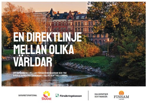 Bild å kanalen i Malmö med texten En direktlinje mellan två världar